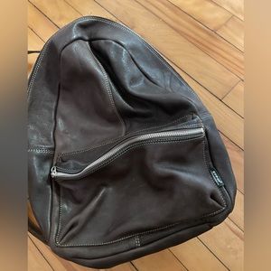 Chocolate Rugby Leather Backpack